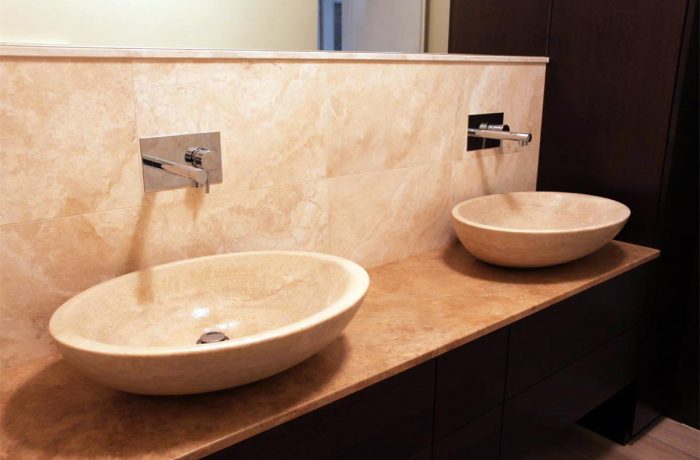 Lavello 15 marmo travertino