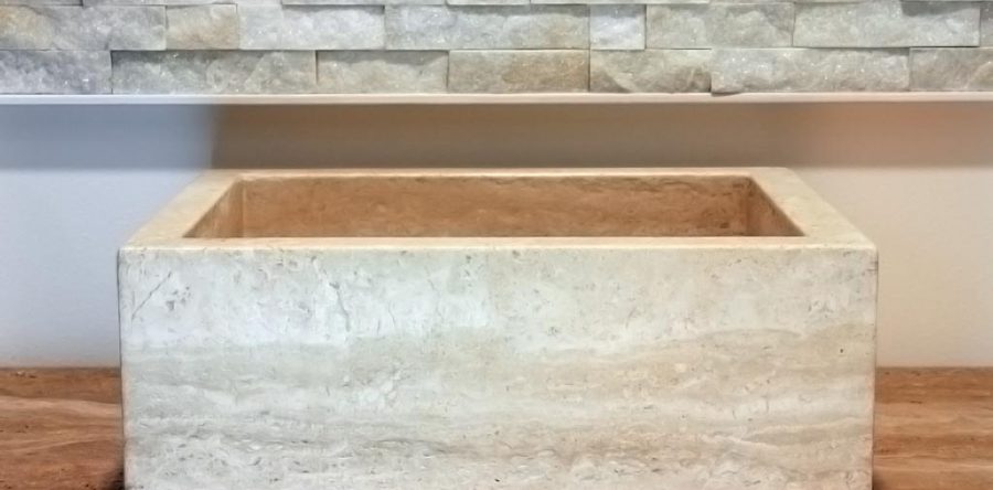 Lavello 10 in travertino