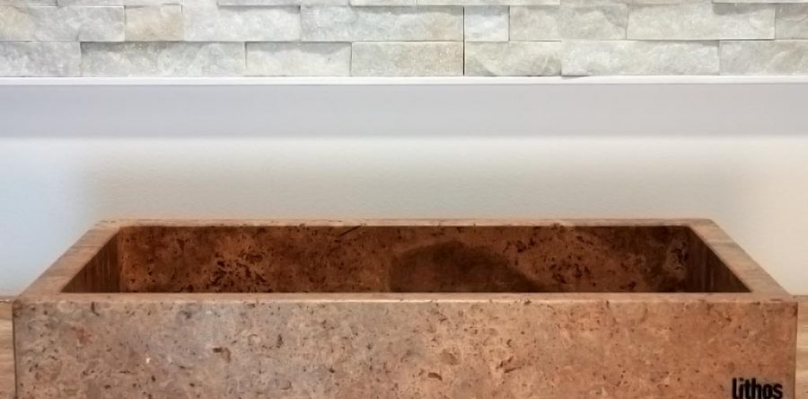 Lavello 8 in travertino